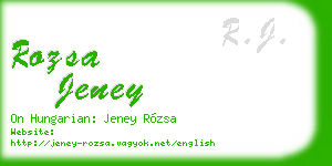 rozsa jeney business card